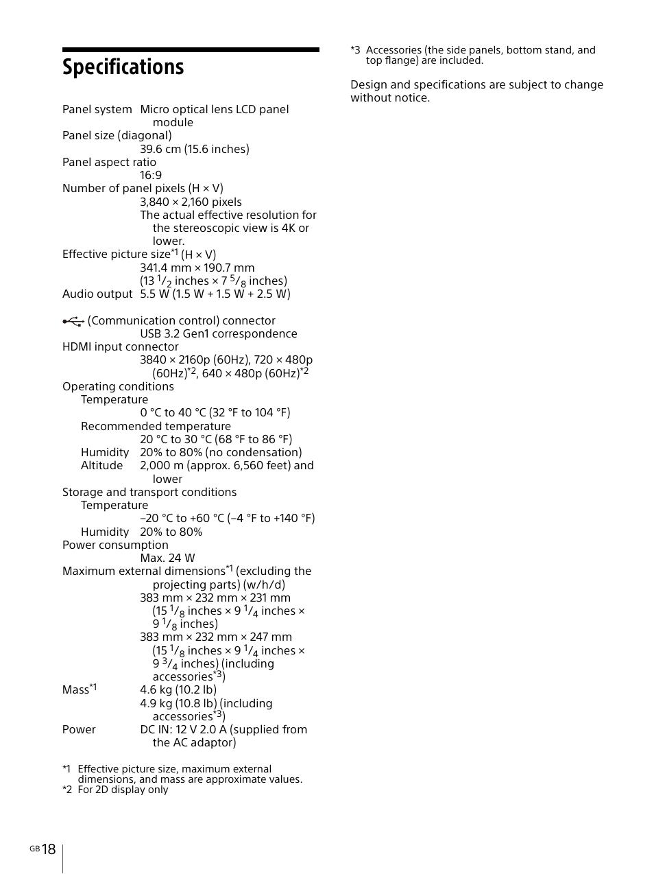 Specifications | Sony IER-M7 In-Ear Monitor Headphones User Manual | Page 18 / 24