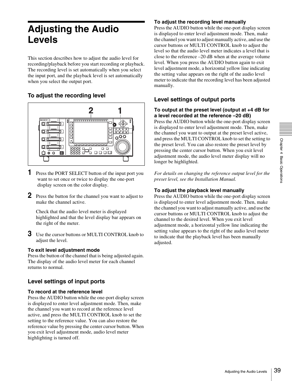 Adjusting the audio levels | Sony X85K 50" 4K HDR Smart LED TV User Manual | Page 39 / 70