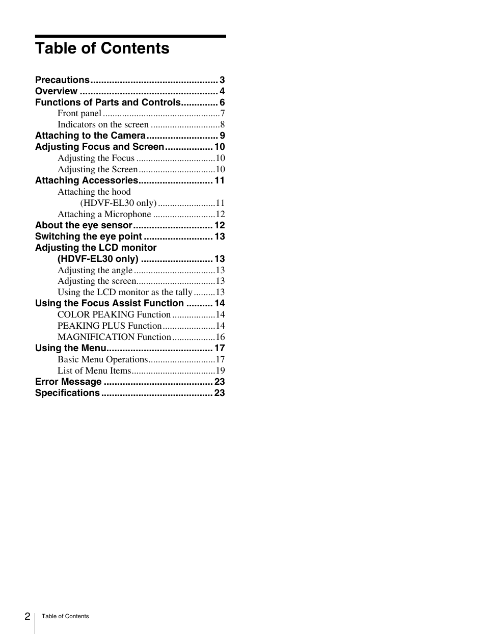 Sony X85K 55" 4K HDR Smart LED TV User Manual | Page 2 / 27