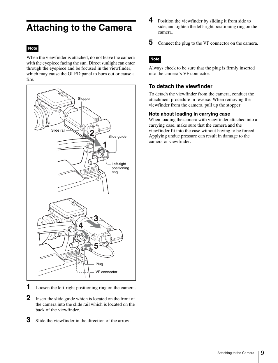 Attaching to the camera | Sony X85K 55" 4K HDR Smart LED TV User Manual | Page 9 / 27