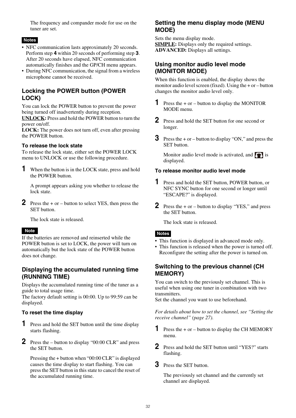 Sony VCT-SP2BP Camcorder Shoulder Support User Manual | Page 32 / 56
