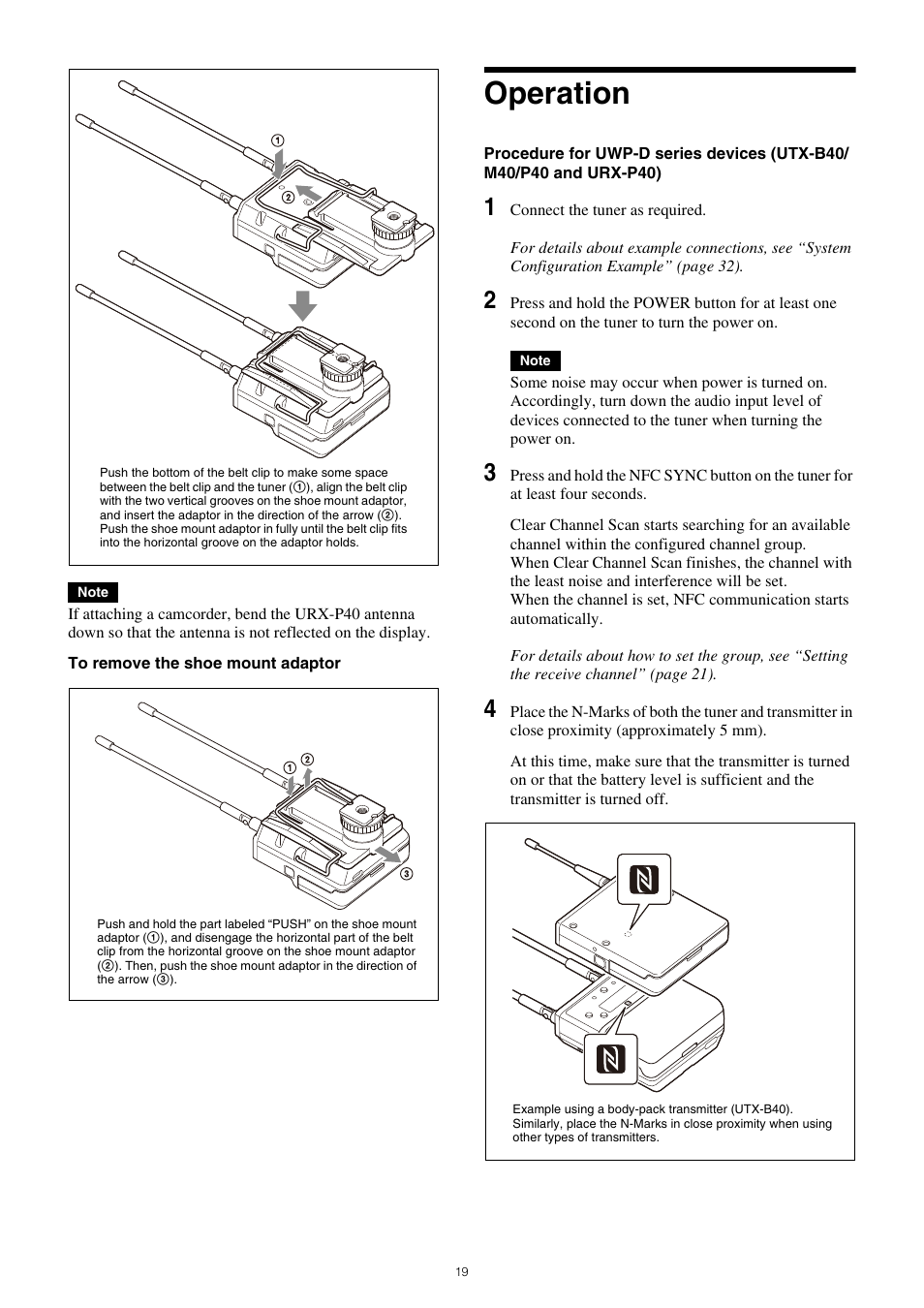 Operation | Sony SRG-120DU USB 3.0 Full HD PTZ Camera User Manual | Page 19 / 41