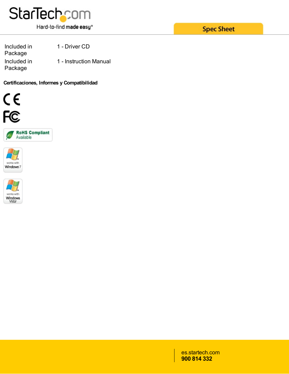 StarTech.com USB 2.0 to SATA IDE Adapter (Black) User Manual | Page 3 / 3