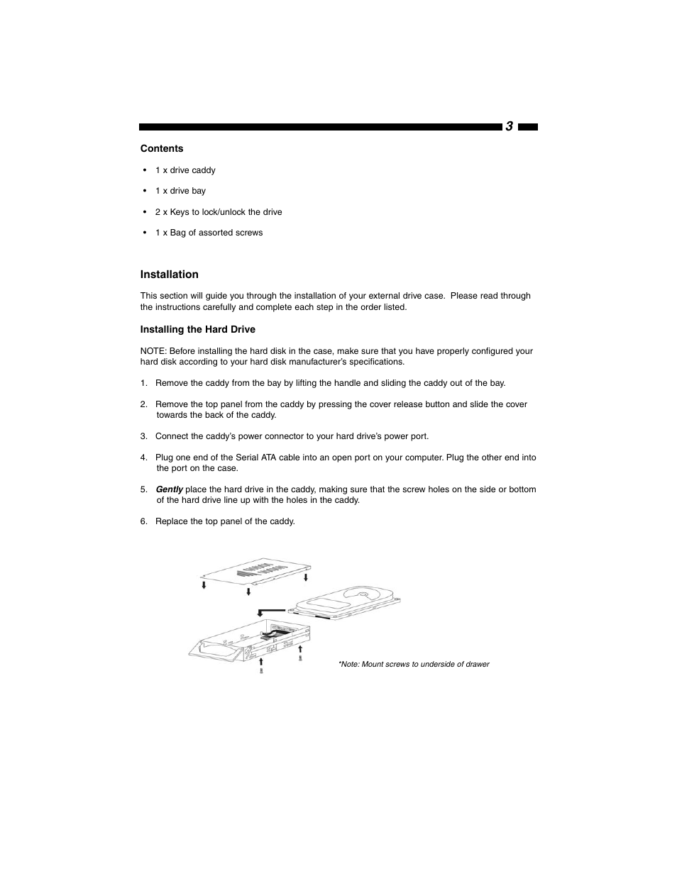 StarTech.com 5.25" Removable SATA Hard Drive/Mobile Rack Drawer (Black) User Manual | Page 5 / 10