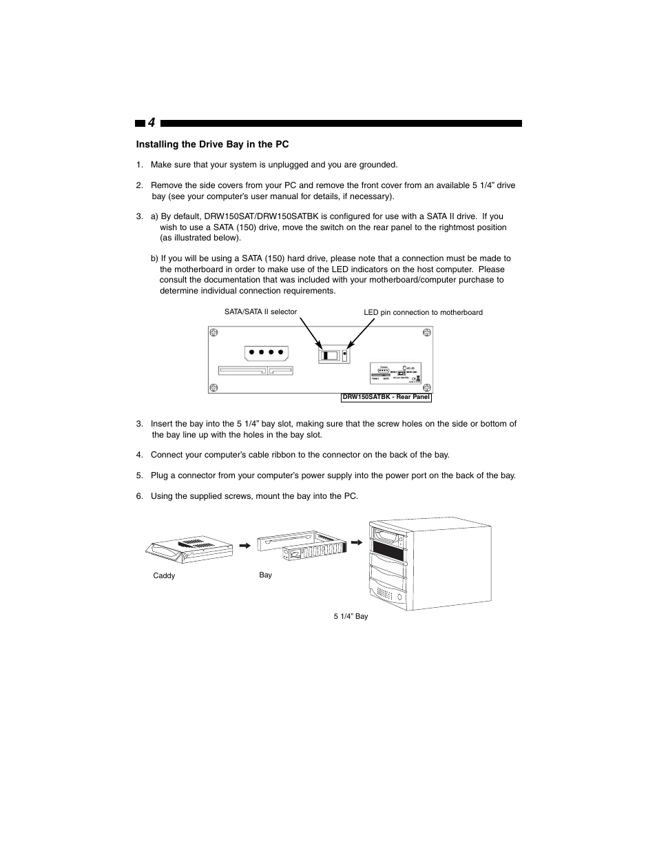 StarTech.com 5.25" Removable SATA Hard Drive/Mobile Rack Drawer (Black) User Manual | Page 6 / 10