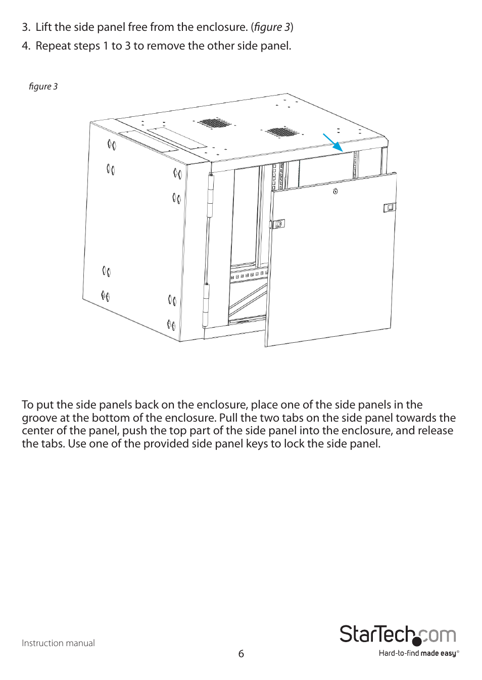 StarTech.com Wall Mount Network Cabinet Enclosure (12 RU, 19") User Manual | Page 10 / 19