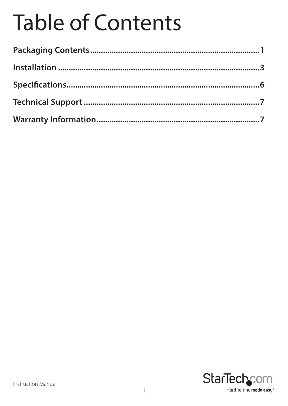 StarTech.com Knock-Down Server Rack Cabinet with Casters (12 RU, 36") User Manual | Page 3 / 11