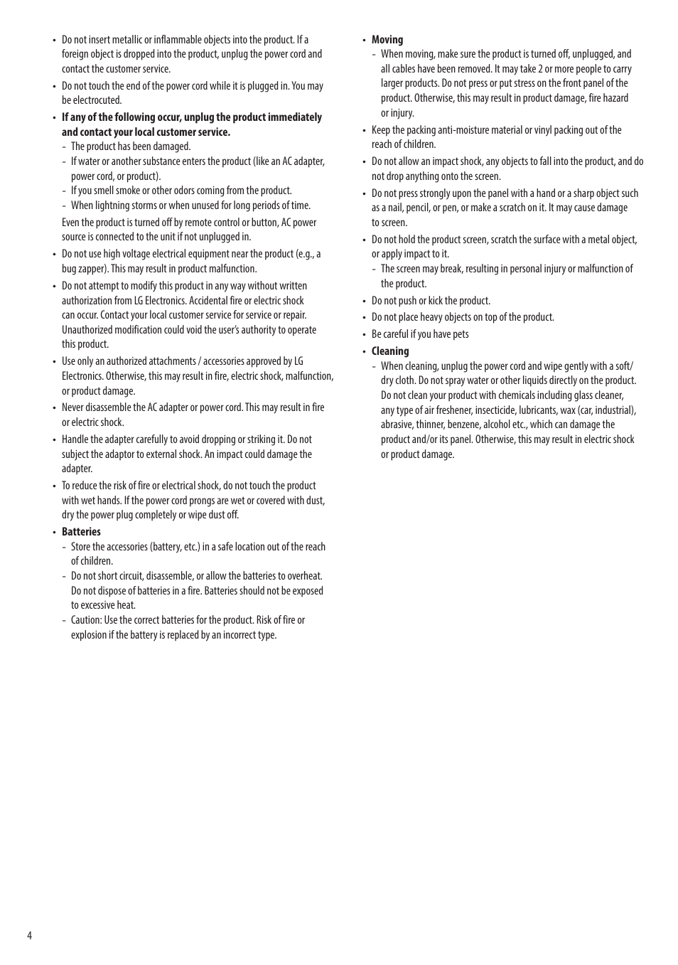 LG evo M Series M3 77" Wireless 4K HDR Smart OLED TV User Manual | Page 4 / 28