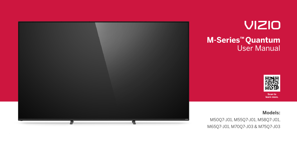 Vizio M-Series Quantum Q7-J03 70" Class HDR 4K UHD Smart Quantum Dot LED TV User Manual | 48 pages