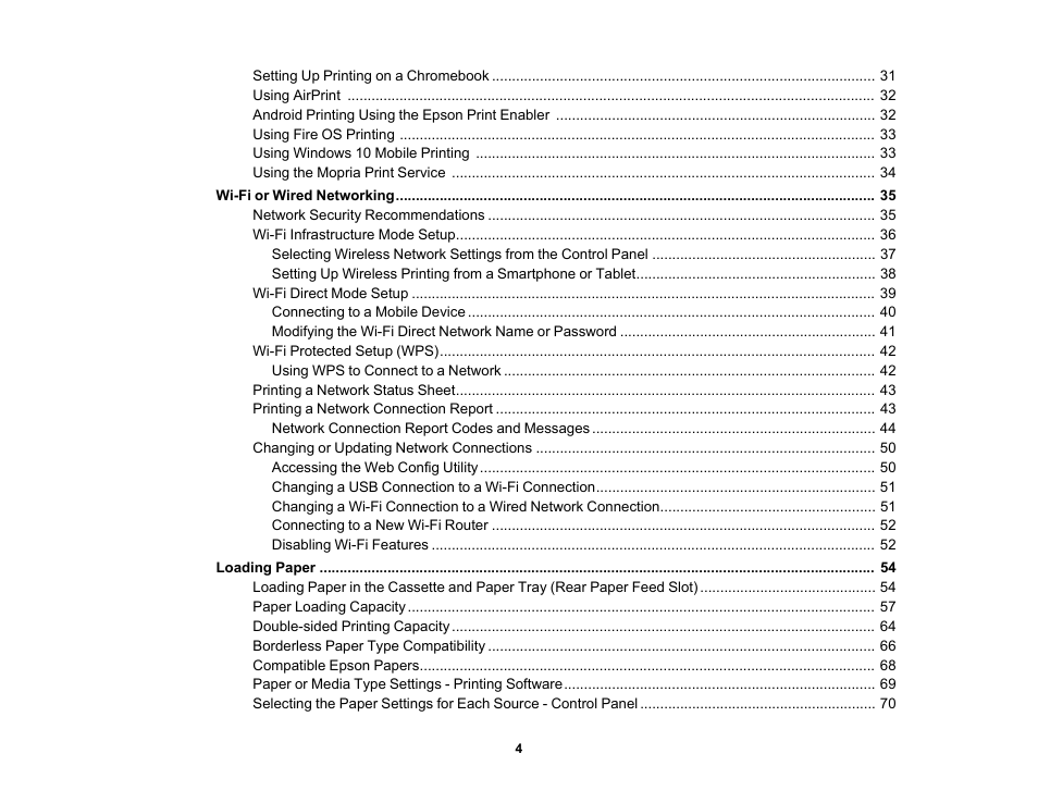 Epson Workforce Pro WF-7310 Wireless Printer User Manual | Page 4 / 210