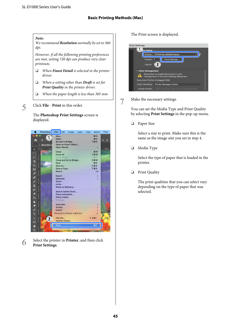 Epson SureLab D1070 Professional Minilab Printer User Manual | Page 45 / 198
