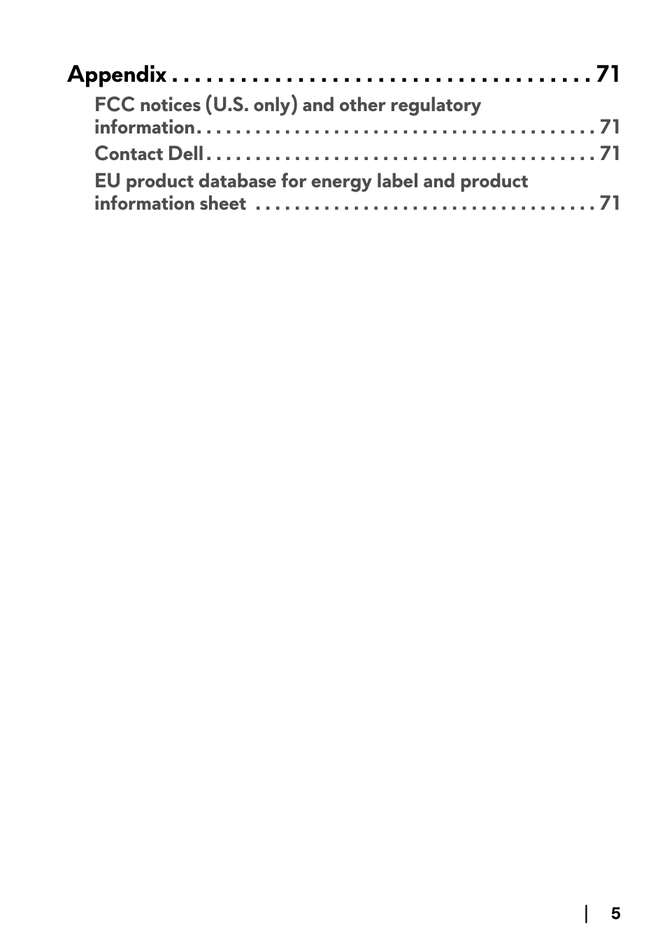 Appendix | Alienware AW3821DW 37.5" 1600p 144 Hz Curved Gaming Monitor User Manual | Page 5 / 71