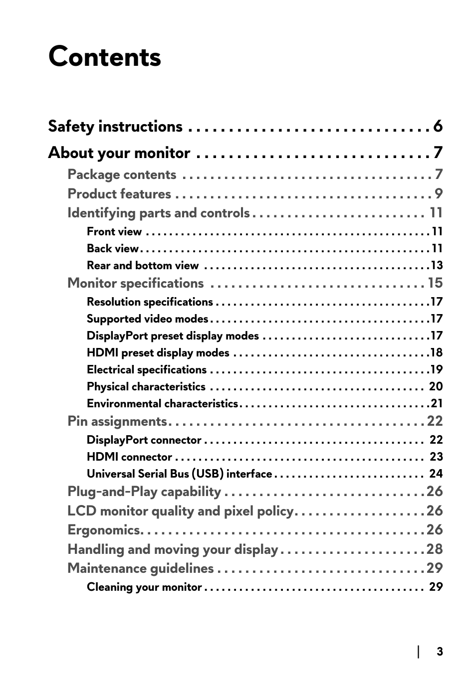 Alienware AW2723DF 27" 1440p 280Hz Gaming Monitor (Lunar Light) User Manual | Page 3 / 91