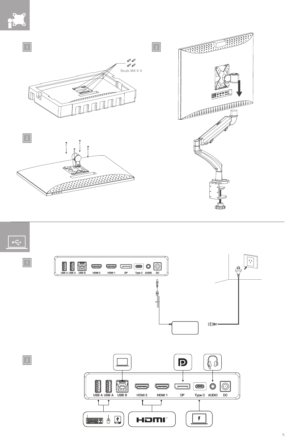 ALOGIC Clarity Pro 27" 4K HDR Video Conferencing Monitor User Manual | Page 5 / 46