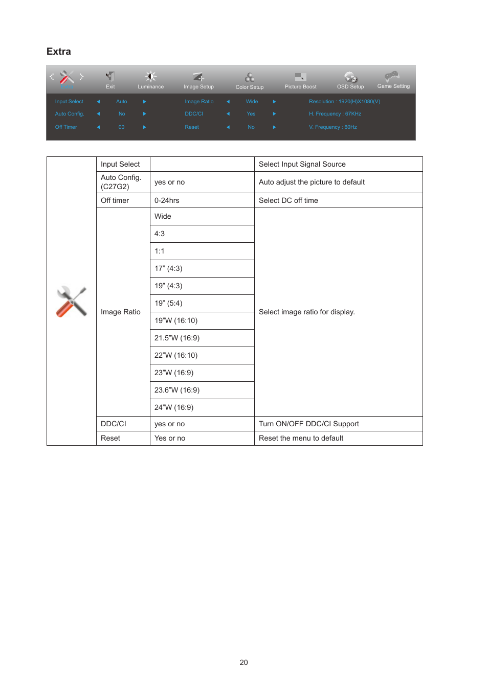Extra | AOC 27G2Z 27" 240 Hz HDR Gaming Monitor (Black/Silver/Red) User Manual | Page 22 / 31
