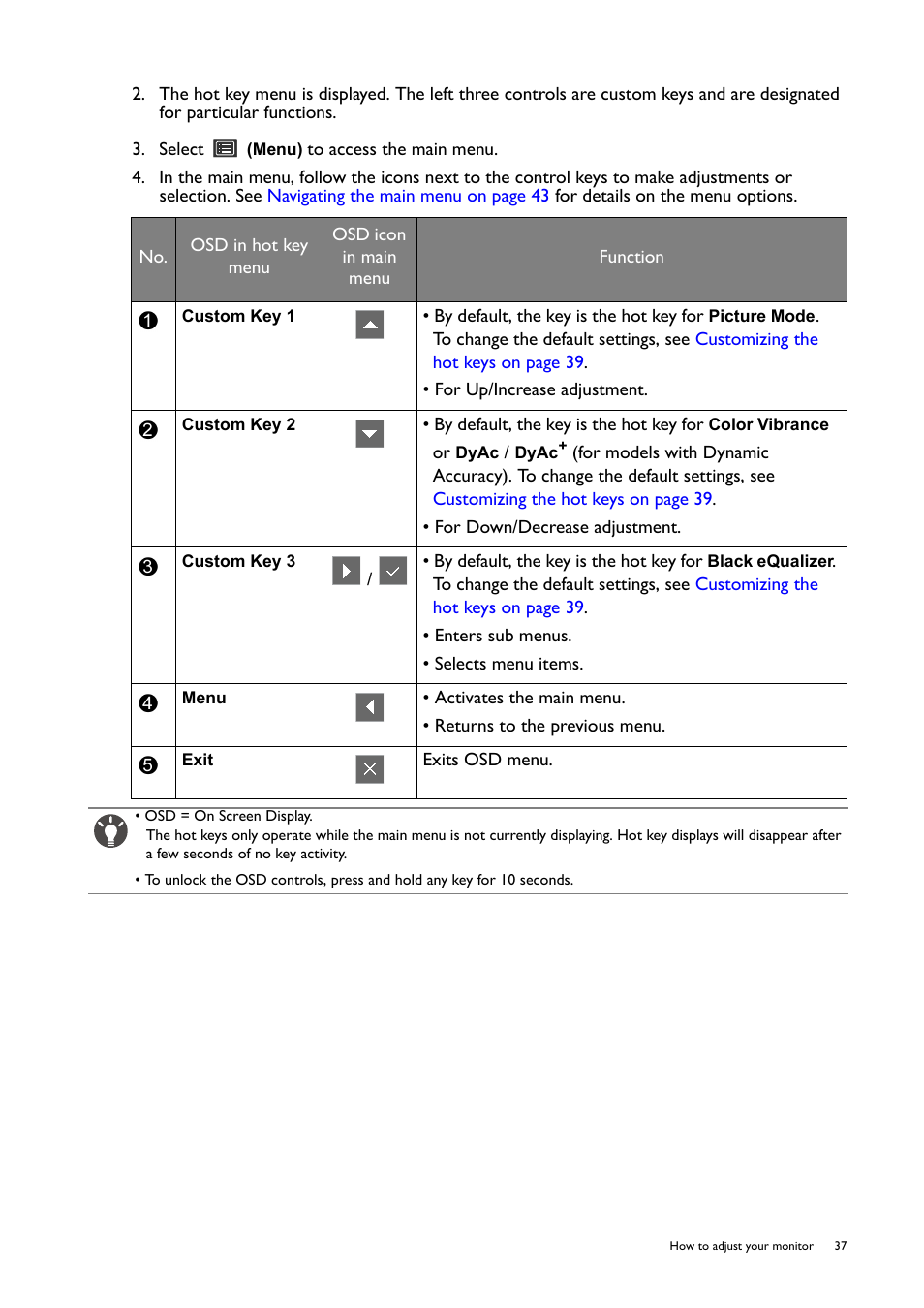 BenQ ZOWIE XL2746S 27" 16:9 240 Hz TN Gaming Monitor User Manual | Page 37 / 58