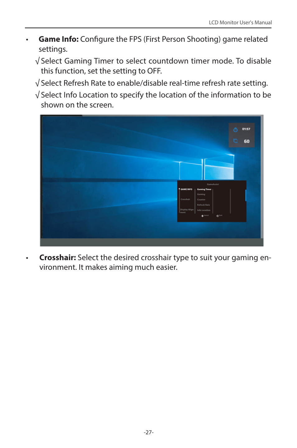 GIGABYTE G34WQC 34" 21:9 VA Curved Gaming Monitor User Manual | Page 27 / 41