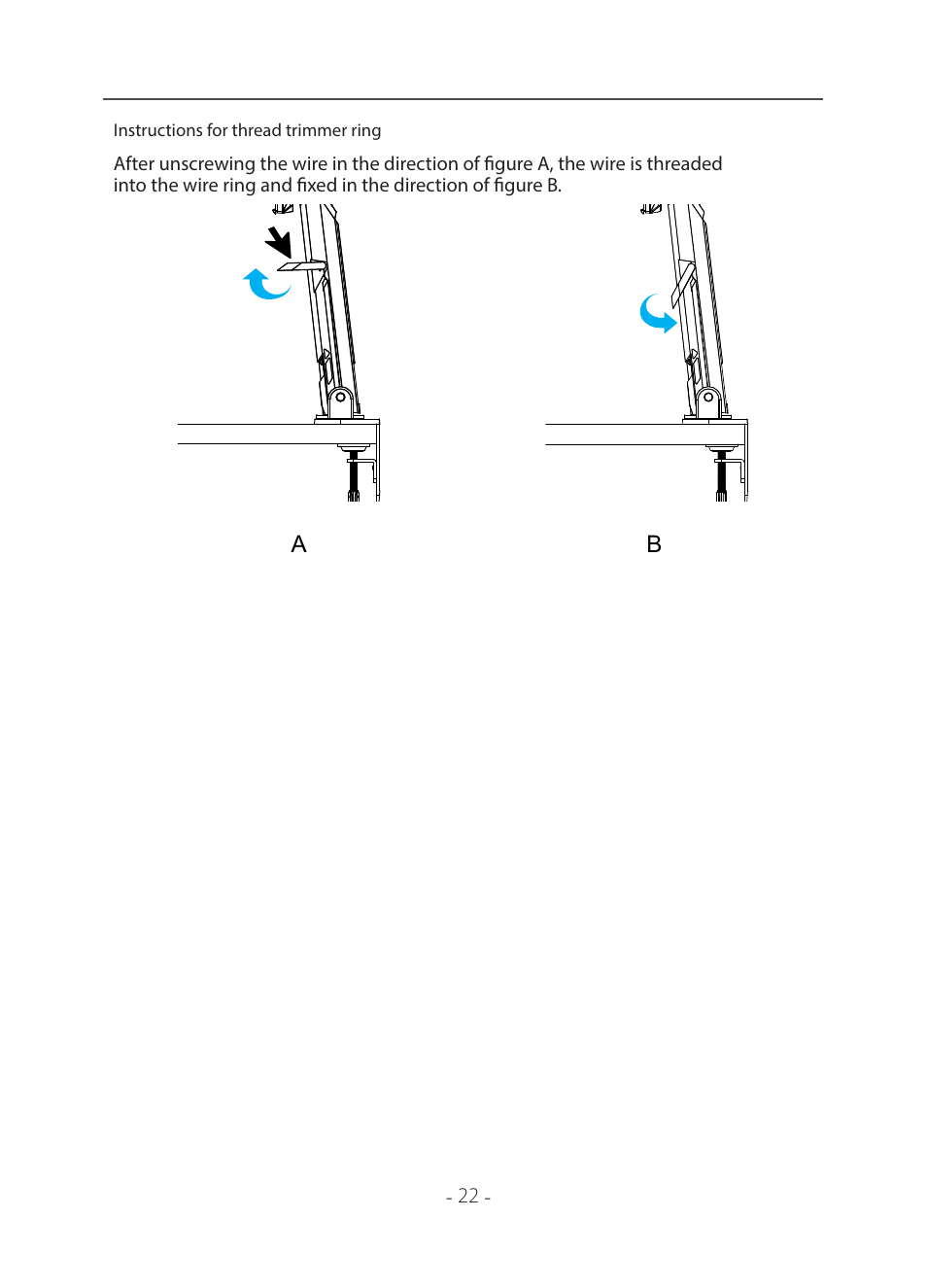 Instructions for thread trimmer ring | GIGABYTE 31.5" M32U 4K HDR 144 Hz Arm Edition Gaming Monitor User Manual | Page 23 / 57