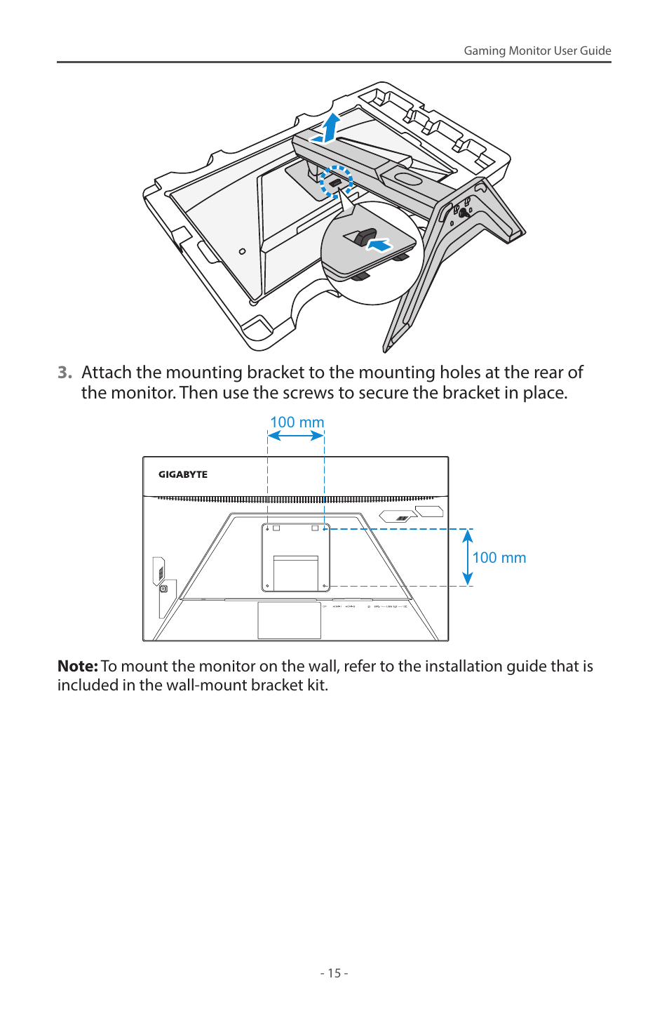 GIGABYTE G27F 2 27" 170 Hz Gaming Monitor User Manual | Page 15 / 44