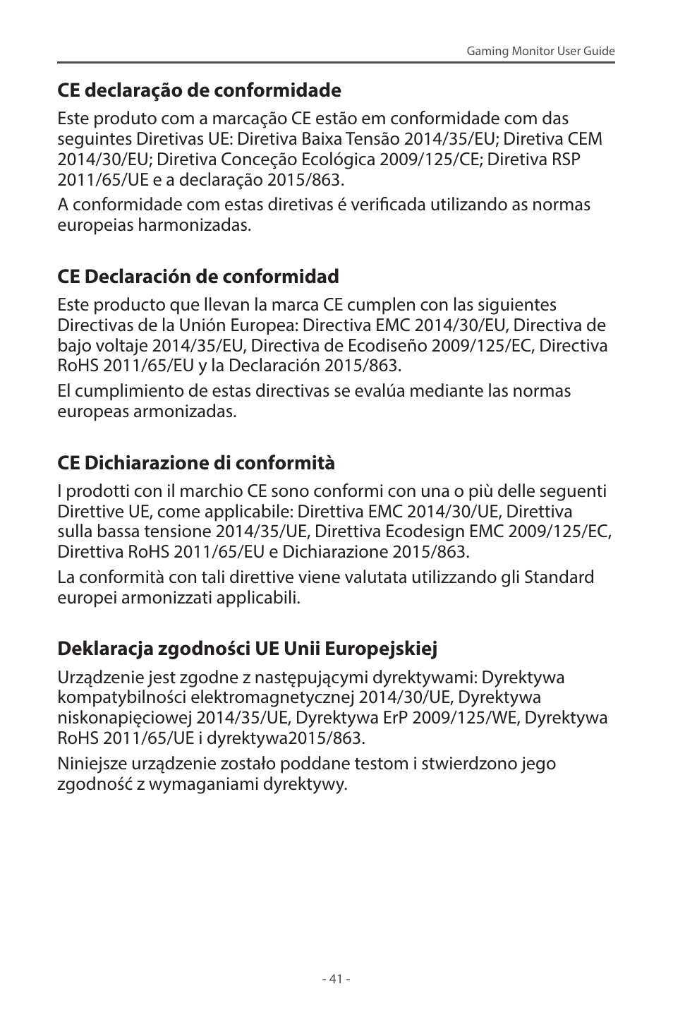 GIGABYTE G27F 2 27" 170 Hz Gaming Monitor User Manual | Page 41 / 44