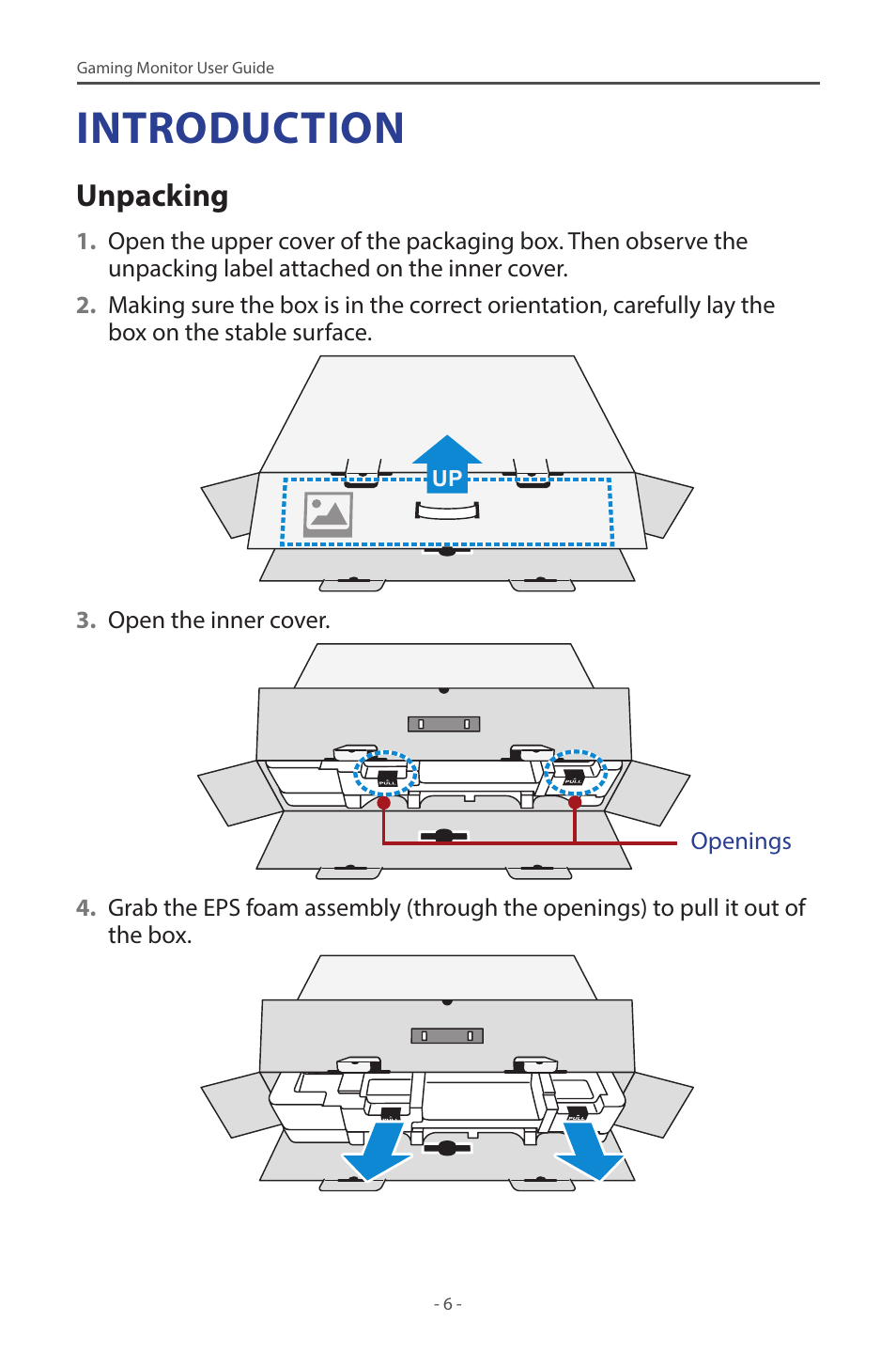 Introduction, Unpacking | GIGABYTE G27F 2 27" 170 Hz Gaming Monitor User Manual | Page 6 / 44