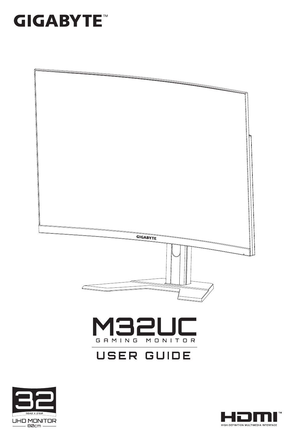 GIGABYTE M32UC 31.5" 4K HDR 144 Hz Curved Gaming Monitor User Manual | 48 pages