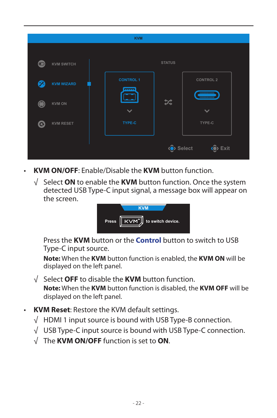 GIGABYTE M32UC 31.5" 4K HDR 144 Hz Curved Gaming Monitor User Manual | Page 22 / 48