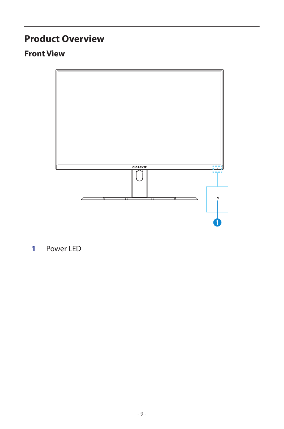 Product overview | GIGABYTE M32UC 31.5" 4K HDR 144 Hz Curved Gaming Monitor User Manual | Page 9 / 48