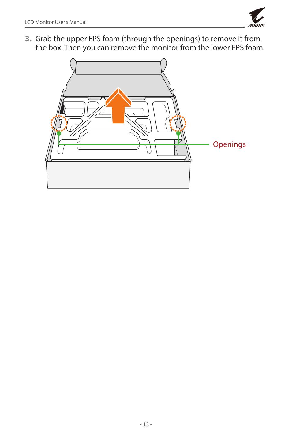 GIGABYTE AORUS FI32U 31.5" 16:9 FreeSync 144 Hz 4K HDR IPS Gaming Monitor User Manual | Page 13 / 46
