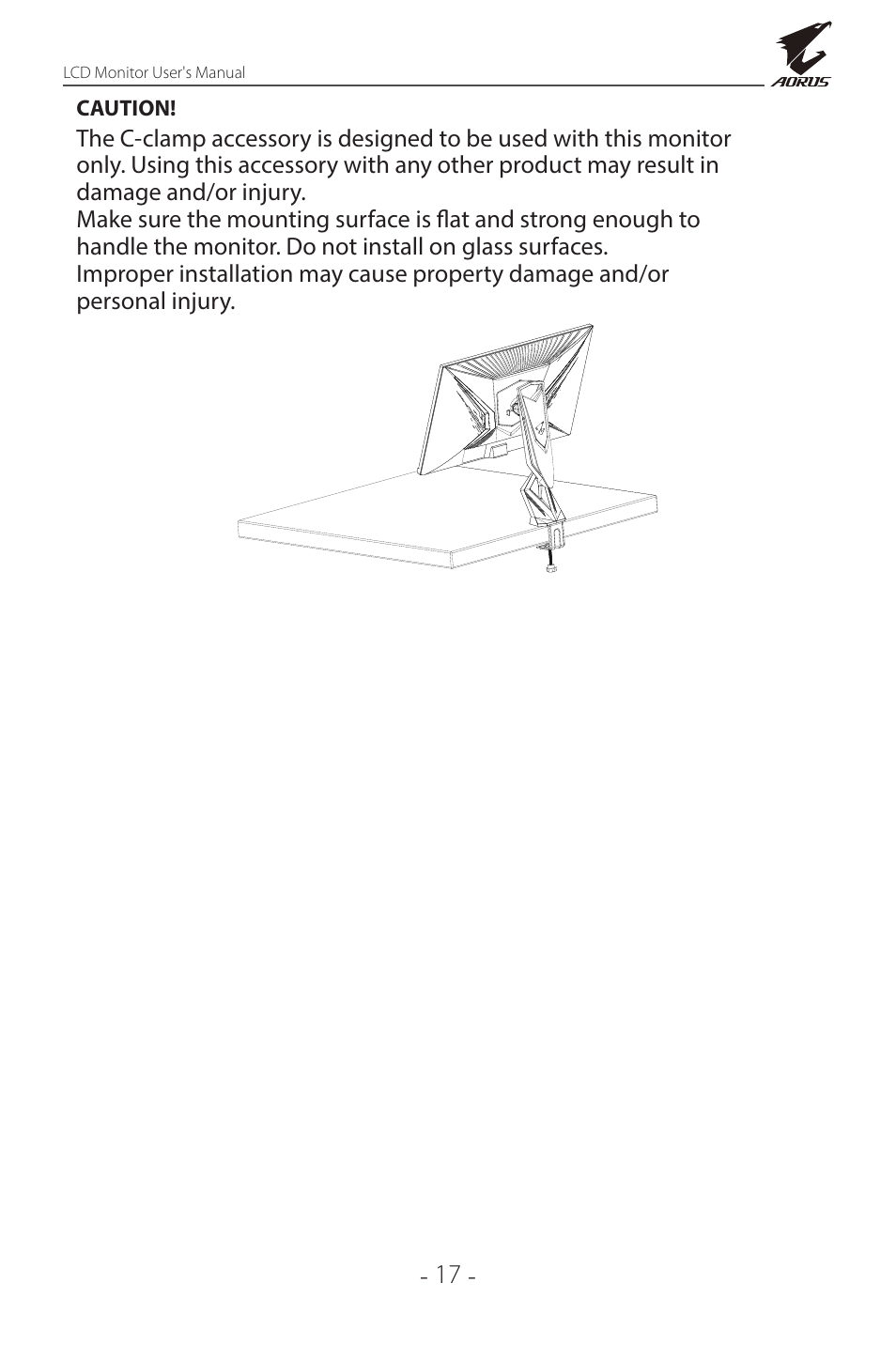 GIGABYTE AORUS FI32Q X 32" 16:9 FreeSync QHD 240 Hz HDR IPS Gaming Monitor User Manual | Page 17 / 53