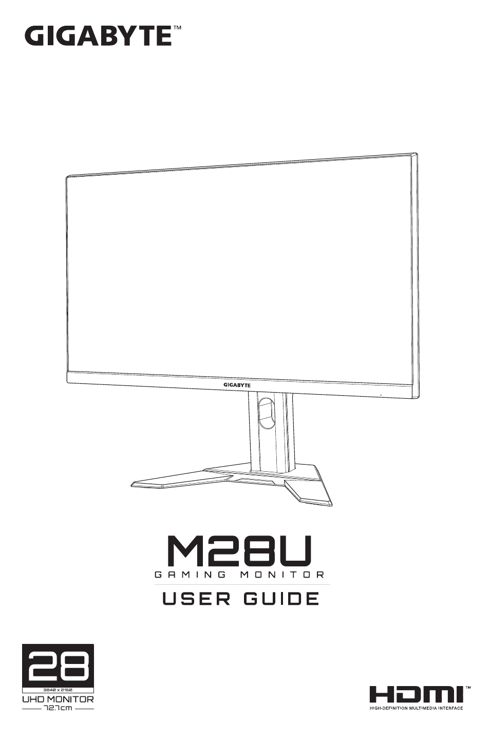 GIGABYTE M28U 28" 16:9 144 Hz 4K Gaming Monitor User Manual | 45 pages