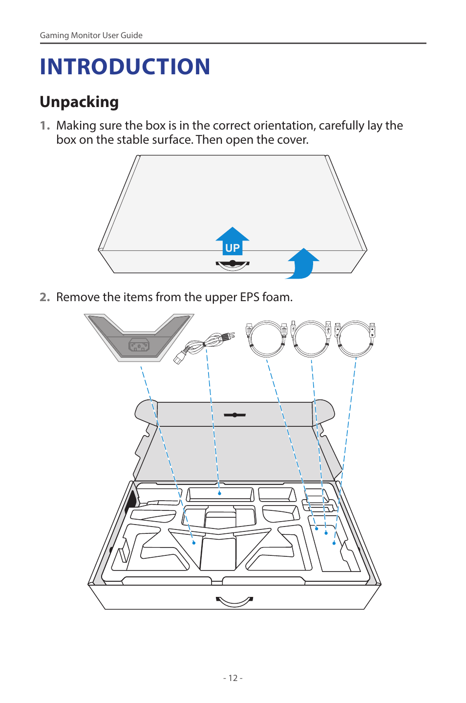 Introduction, Unpacking | GIGABYTE M28U 28" 16:9 144 Hz 4K Gaming Monitor User Manual | Page 12 / 45