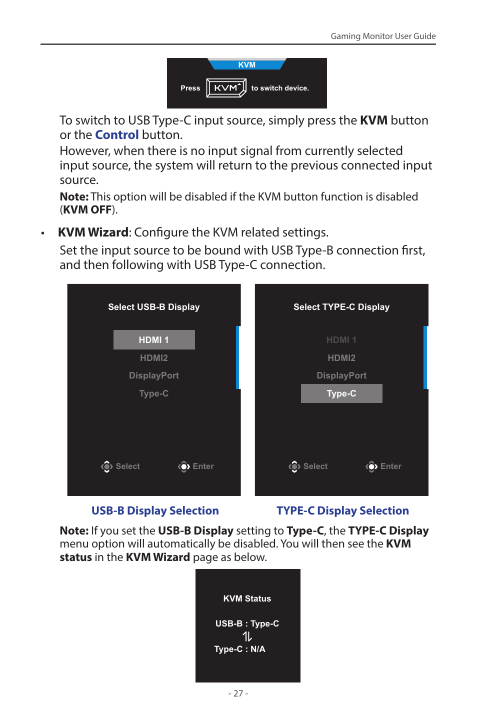 GIGABYTE M28U 28" 16:9 144 Hz 4K Gaming Monitor User Manual | Page 27 / 45