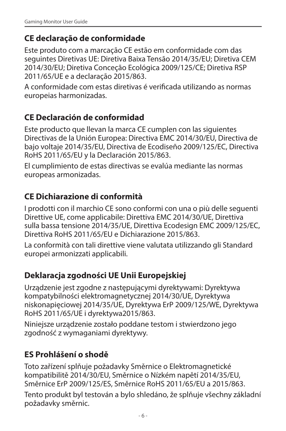 GIGABYTE M28U 28" 16:9 144 Hz 4K Gaming Monitor User Manual | Page 6 / 45