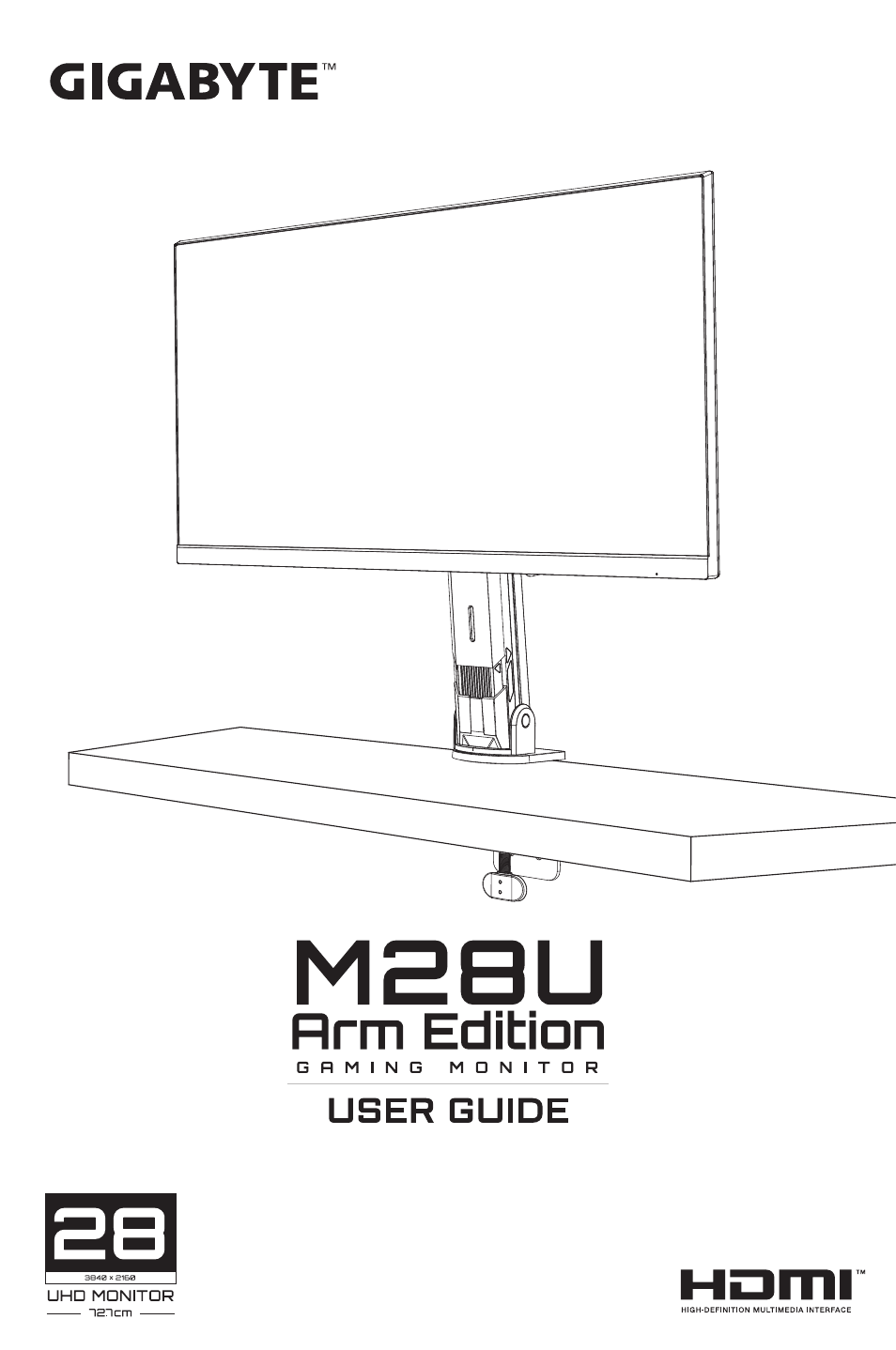 GIGABYTE M28U AE-SA 28" 4K HDR 144 Hz Gaming Monitor User Manual | 53 pages