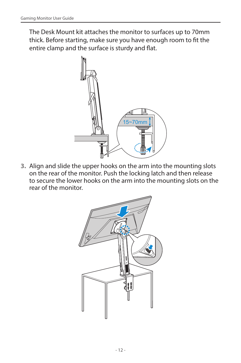 GIGABYTE M28U AE-SA 28" 4K HDR 144 Hz Gaming Monitor User Manual | Page 12 / 53