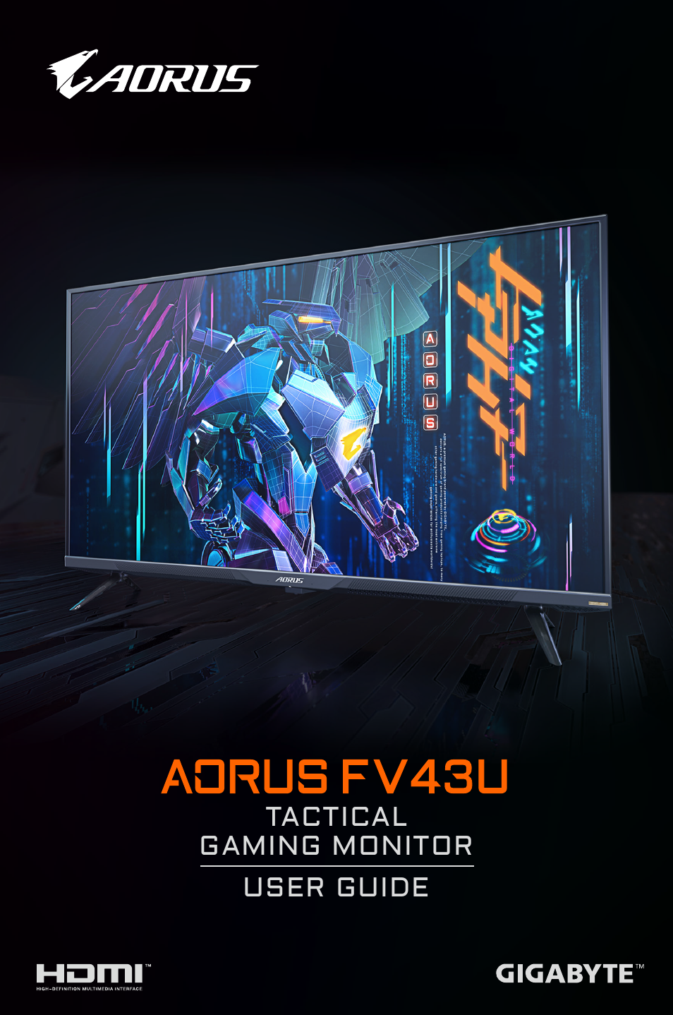 GIGABYTE AORUS FV43U 43" 16:9 4K Quantum Dot 144 Hz HDR VA Gaming Monitor User Manual | 46 pages
