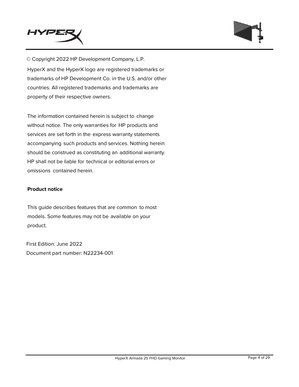 HyperX Armada 25 24.5" 240 Hz Gaming Monitor User Manual | Page 5 / 499
