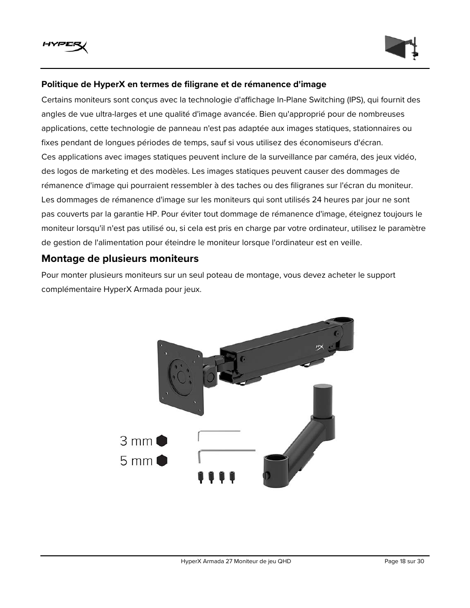 Montage de plusieurs moniteurs | HyperX Armada 27 27" 1440p HDR 165 Hz Gaming Monitor User Manual | Page 110 / 487