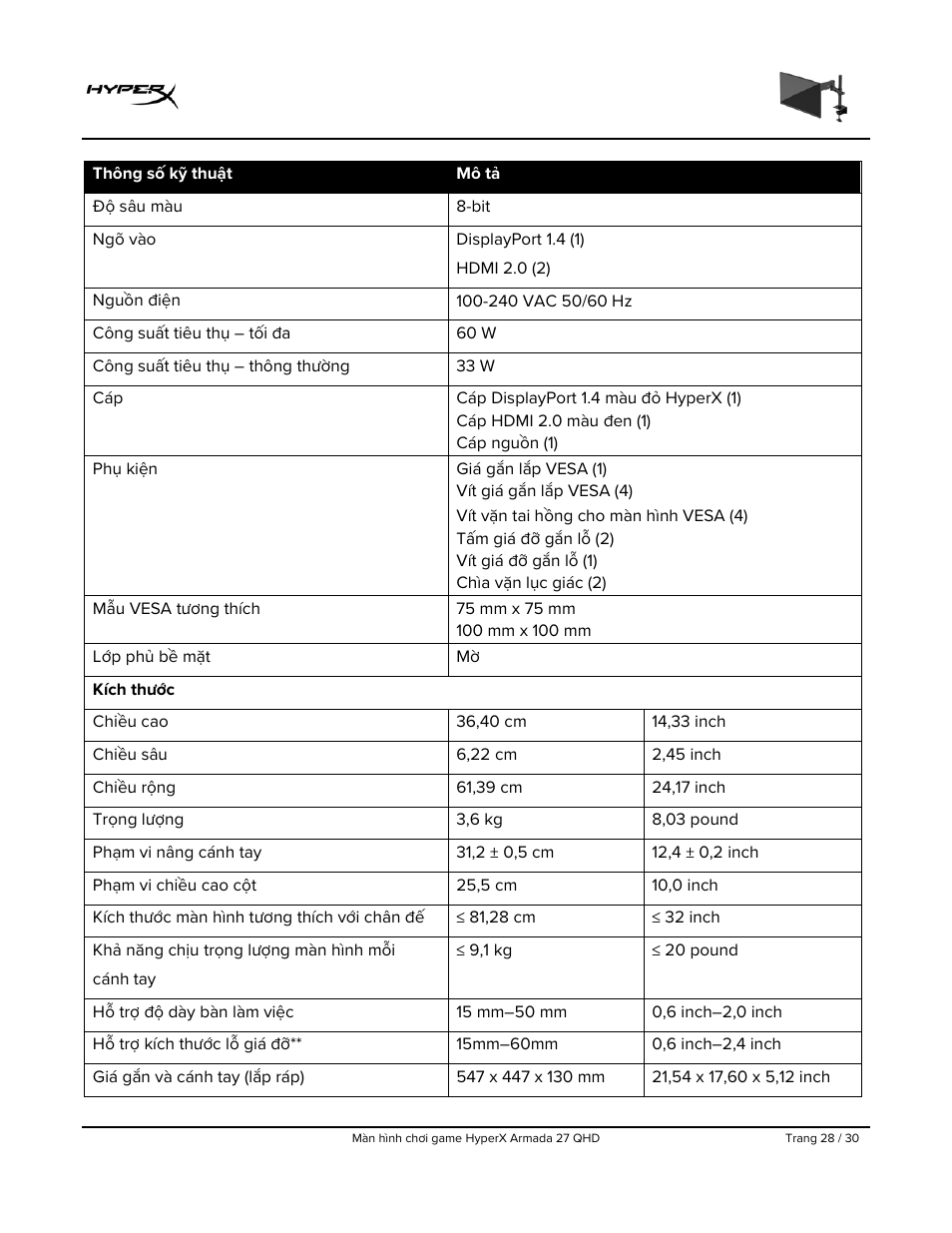HyperX Armada 27 27" 1440p HDR 165 Hz Gaming Monitor User Manual | Page 395 / 487