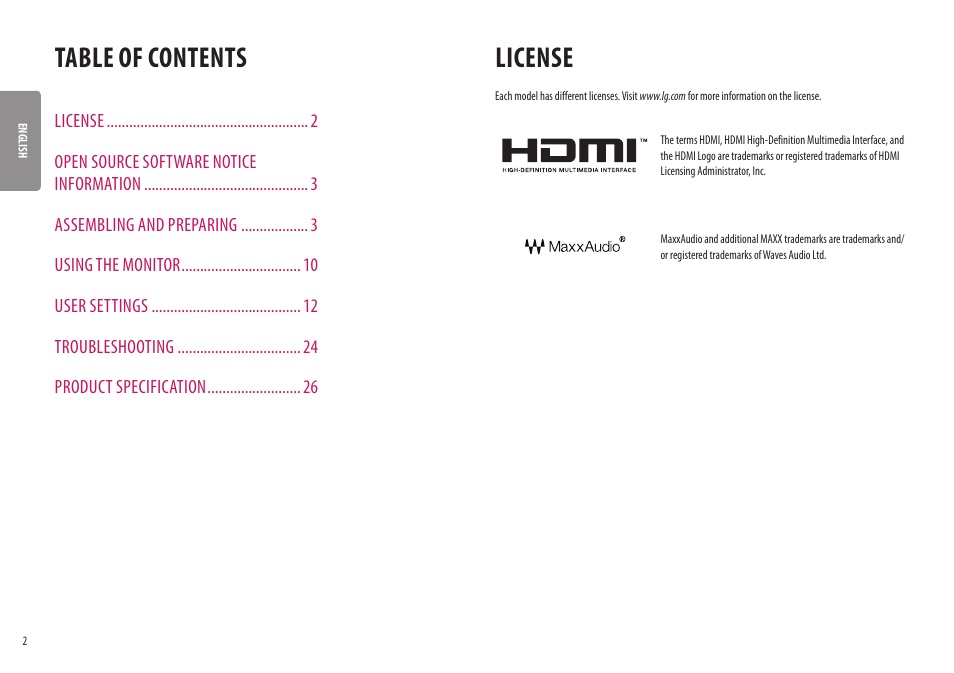 LG UltraGear 31.5" 4K HDR 144 Hz Gaming Monitor User Manual | Page 2 / 32