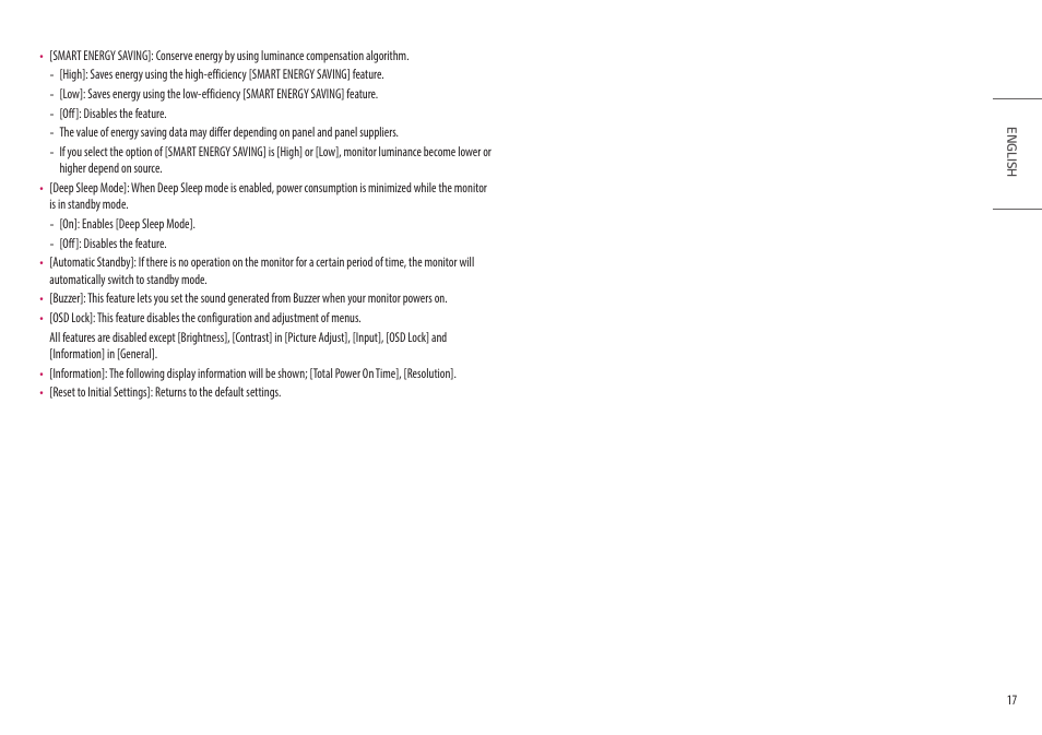 LG UltraGear 27" Full HD 165 Hz Gaming Monitor User Manual | Page 17 / 66