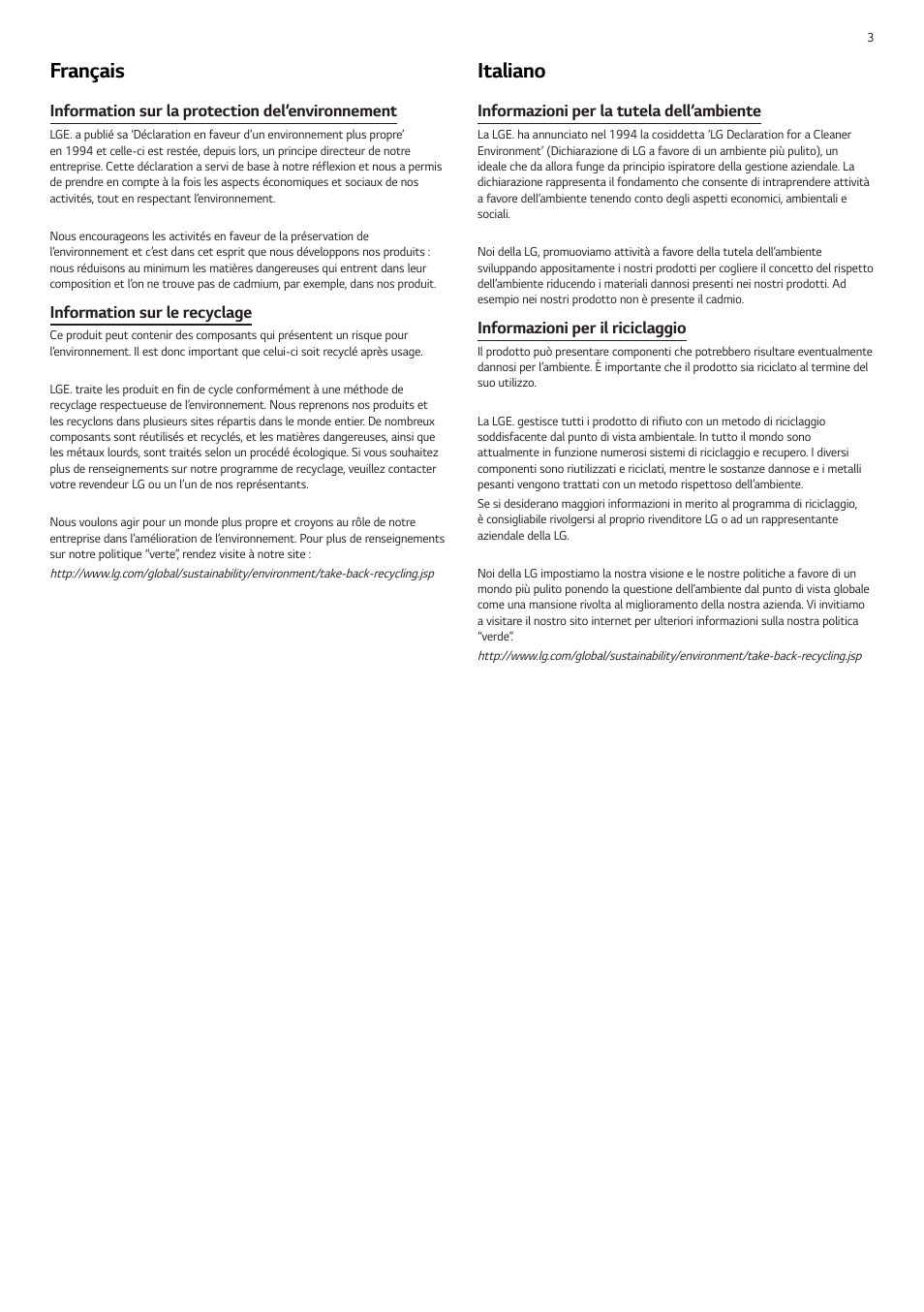 Français, Italiano | LG UltraGear 27" Full HD 165 Hz Gaming Monitor User Manual | Page 57 / 66