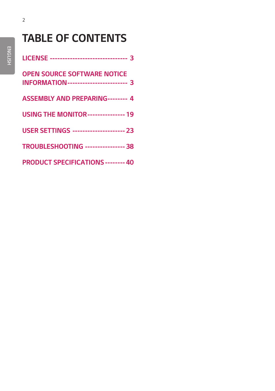 LG 27HJ713C-B 27" 16:9 8MP IPS Clinical Review Monitor User Manual | Page 2 / 43