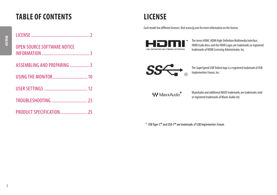 LG 32UQ750-W 31.5" 4K HDR 144 Hz Gaming Monitor User Manual | Page 2 / 32