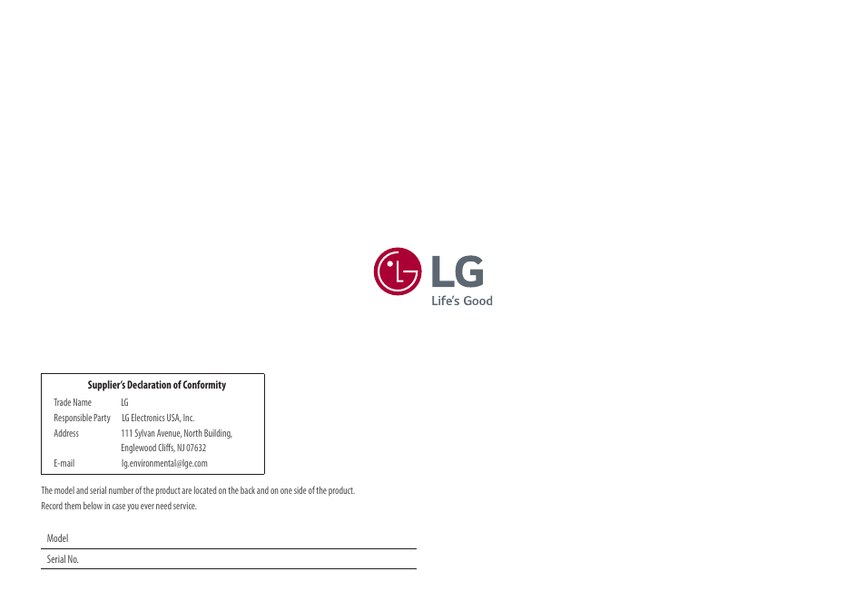 LG 32UQ750-W 31.5" 4K HDR 144 Hz Gaming Monitor User Manual | Page 32 / 32
