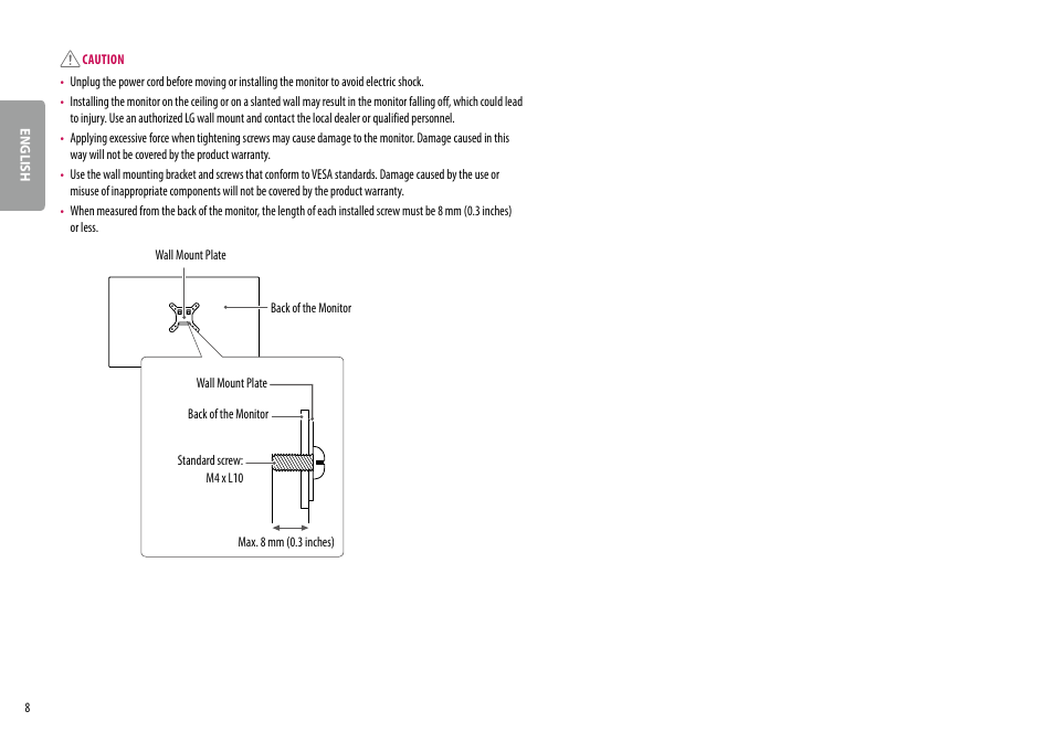 LG 38WN95C-W 38" 21:9 UltraWide G-Sync/FreeSync QHD+ Curved IPS Monitor User Manual | Page 8 / 31