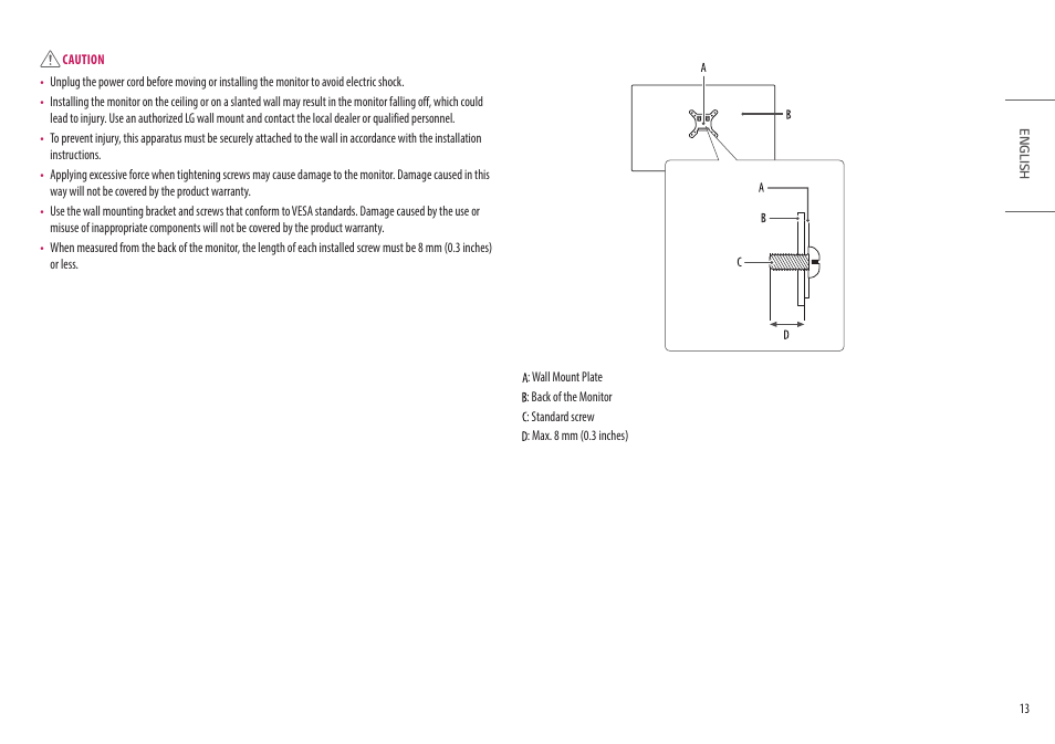 LG UltraGear 34GP950G-B 34" 21:9 Curved G-Sync QHD 144 Hz HDR IPS Gaming Monitor User Manual | Page 13 / 30
