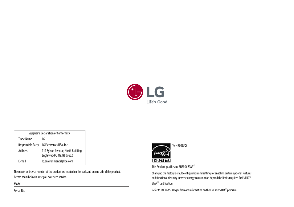 LG UltraWide 49WQ95C-W 49" Dual QHD HDR 144 Hz Curved Monitor User Manual | Page 31 / 31