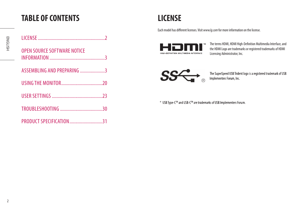 LG Ergo Dual 27" 1440p HDR Monitors User Manual | Page 2 / 39